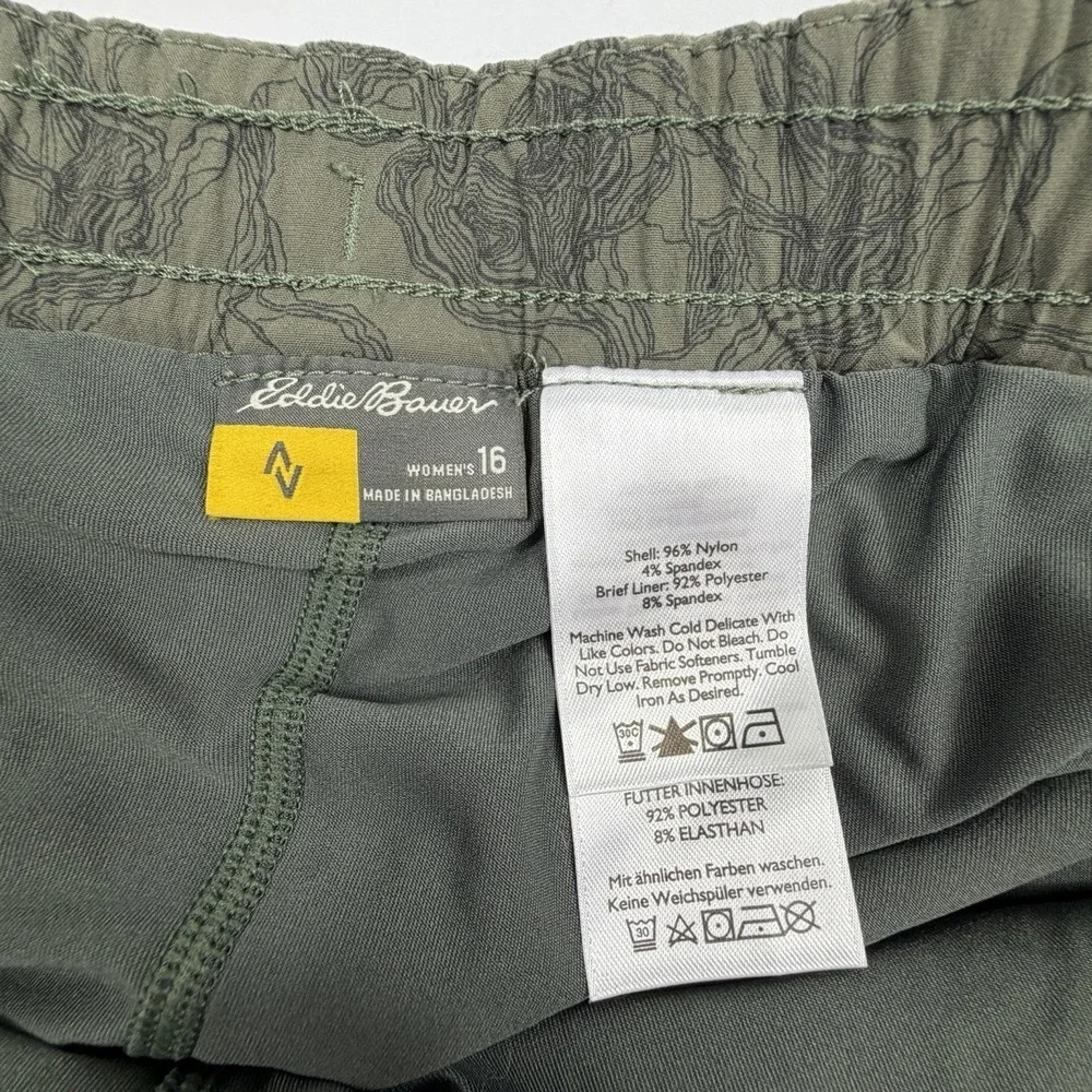 Eddie Bauer Women's Green Athletic Skort Size 16 Outdoor Hiking Skirt